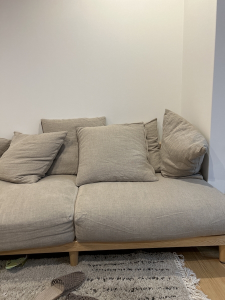 クッションカバー Heavy canvas linen（60×60cm） - 家具・インテリア 